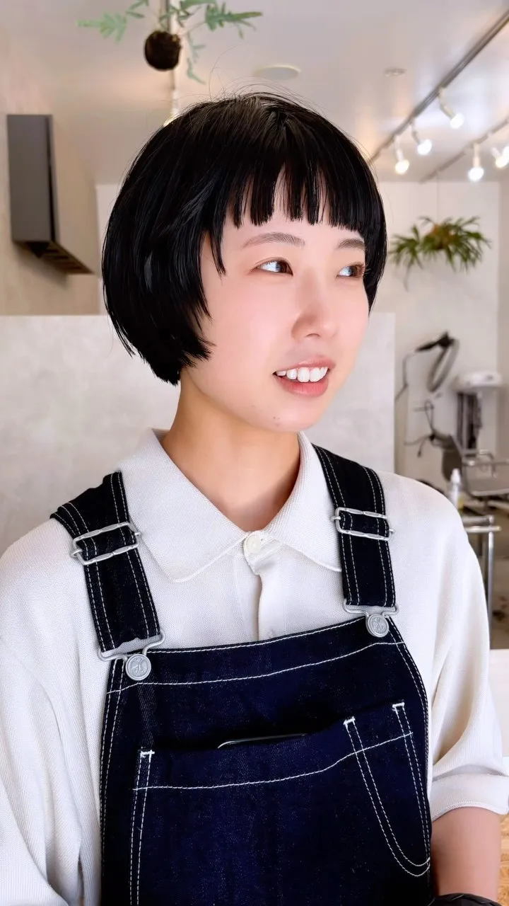 オン眉ネオマッシュ